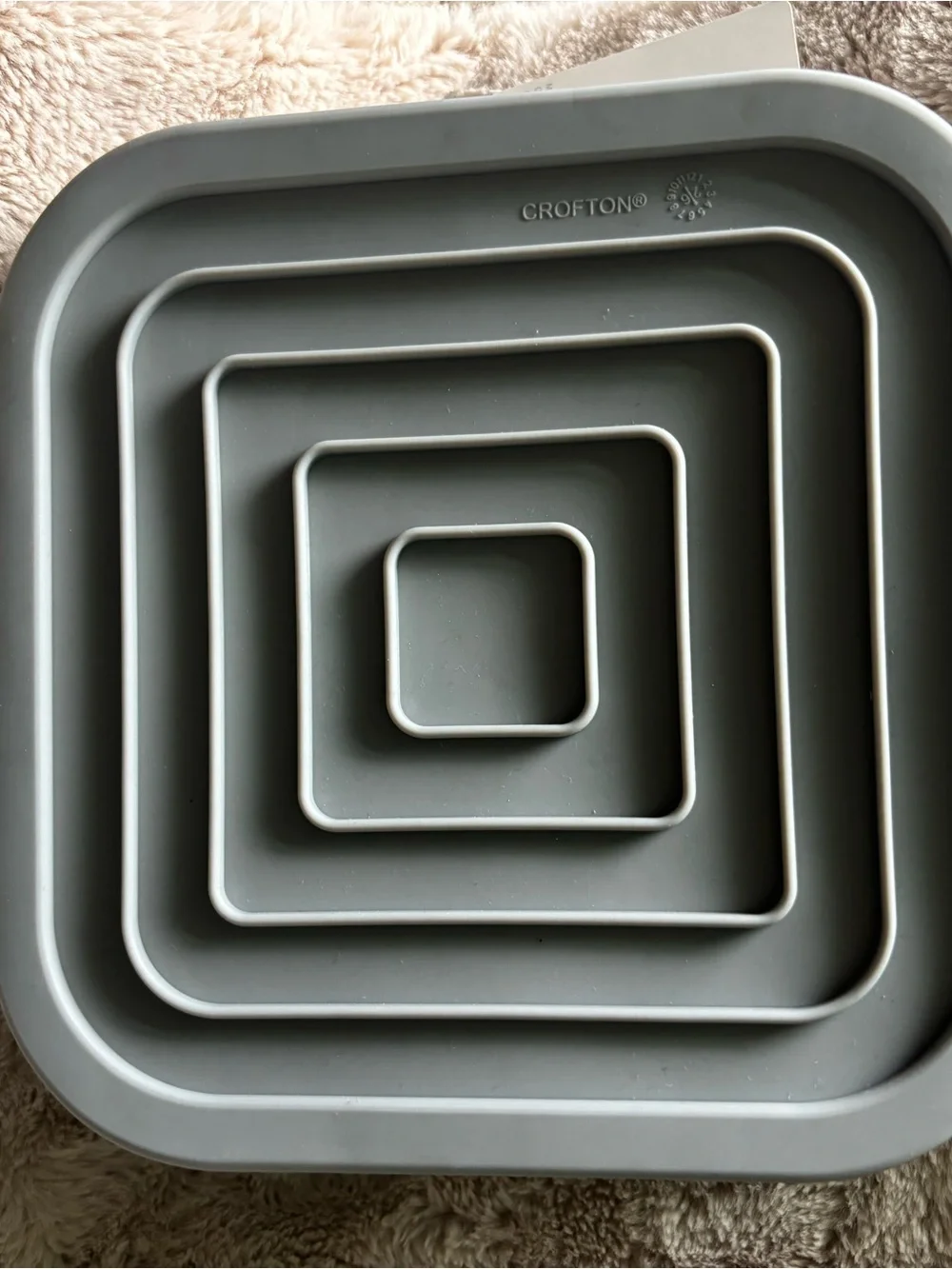 Croton Gray Square Silicone Air Fryer Liner